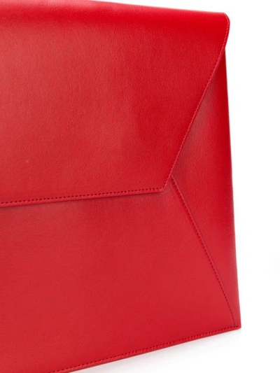 Shop Mm6 Maison Margiela Long Envelope Clutch - Red