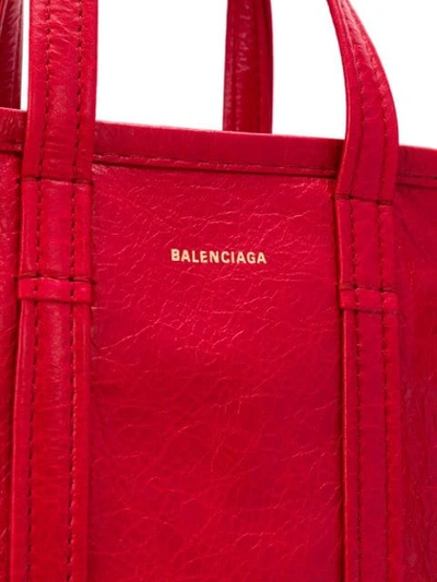Shop Balenciaga Bazar Shopper Xxs Tote In Red