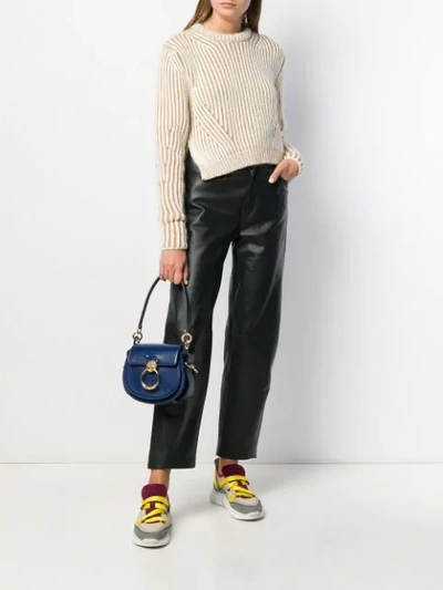 Shop Chloé Small Tess Shoulder Bag In Blue