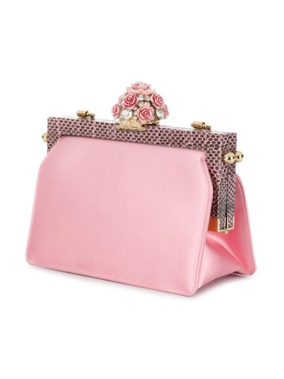 Shop Dolce & Gabbana Vanda Mini Clutch Bag In Pink