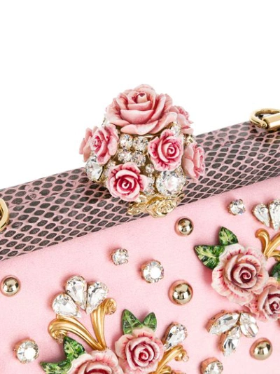 Shop Dolce & Gabbana Vanda Mini Clutch Bag In Pink