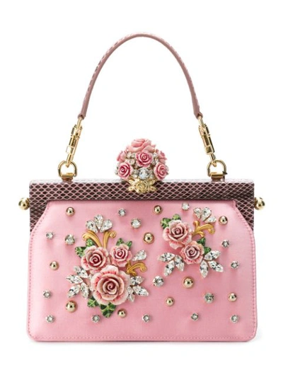 Shop Dolce & Gabbana Vanda Mini Clutch Bag In Pink