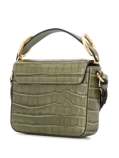 Shop Chloé C Plaque Crossbody Bag In 39a Misty Forest