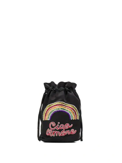 Shop Giada Benincasa Embellished Sack Bag In Black