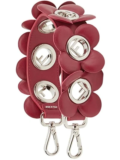 Shop Fendi Mini Strap You Daisy Bag Strap In Red