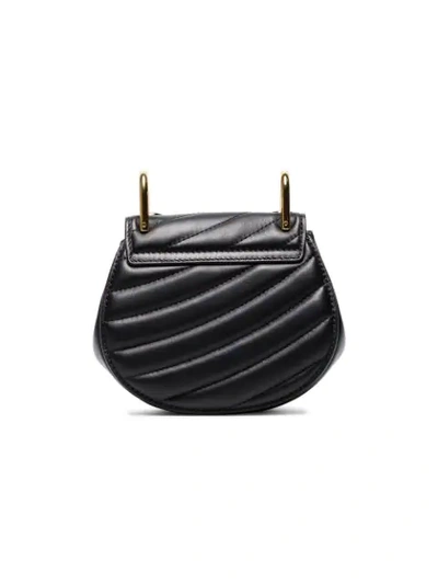 Shop Chloé Black Mini Drew Bijou Quilted Leather Bag