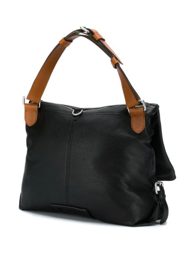 Shop Maison Margiela Roll Top Shoulder Bag In Black