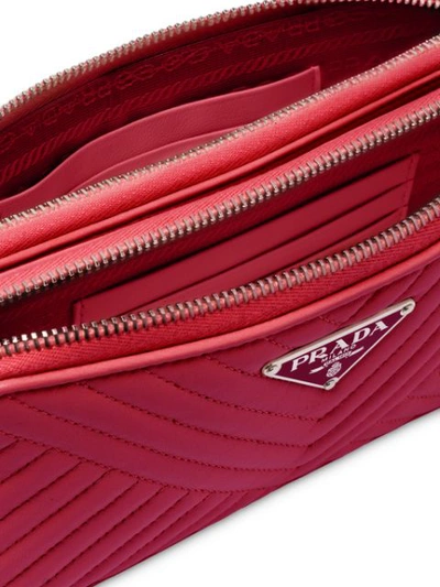 Shop Prada Mini Shoulder Bag In Red