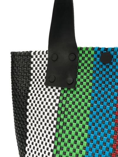 Shop Truss Nyc Striped Shoulder Bag In Multicolour