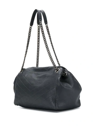 Shop Saint Laurent Ysl Medium Nolita Shoulder Bag In Grey