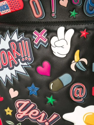 Shop Anya Hindmarch 'all Over Stickers' Backpack In Black