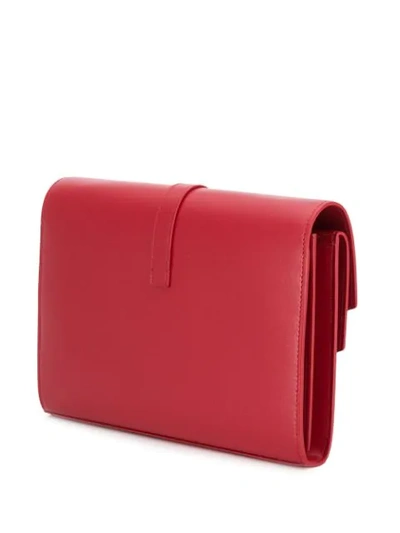 Shop Saint Laurent Sulpice Chain Wallet In Red