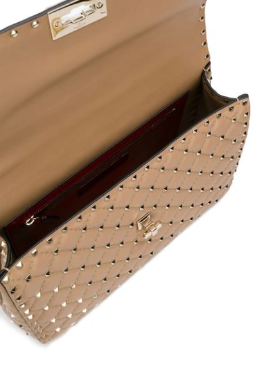 Shop Valentino Rockstud Spike Tote Bag In Neutrals