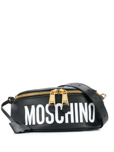 print leather belt bag