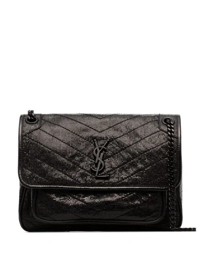 Shop Saint Laurent Niki Shoulder Bag In Black