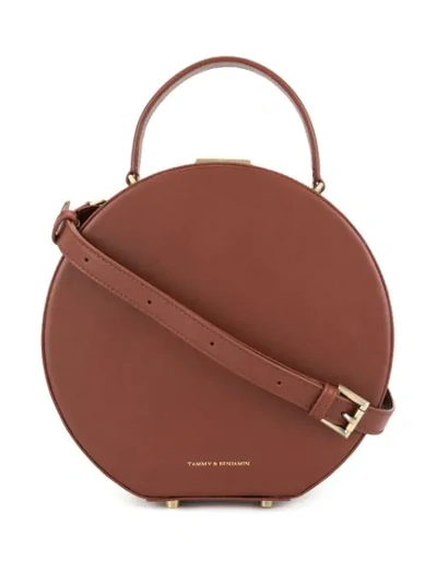 Shop Tammy & Benjamin Hatbox Mini Bag In Brown