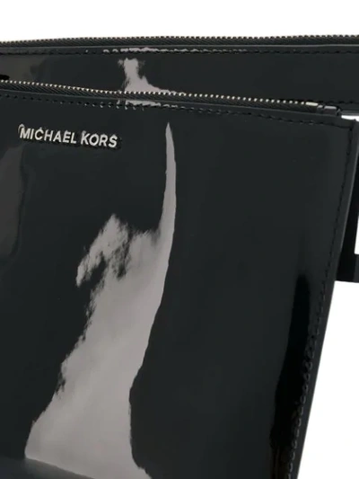 Shop Michael Michael Kors Logo Perspex Clutch Bag In Black