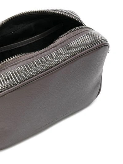 Shop Fabiana Filippi Glitter Detail Waist Bag - Grey