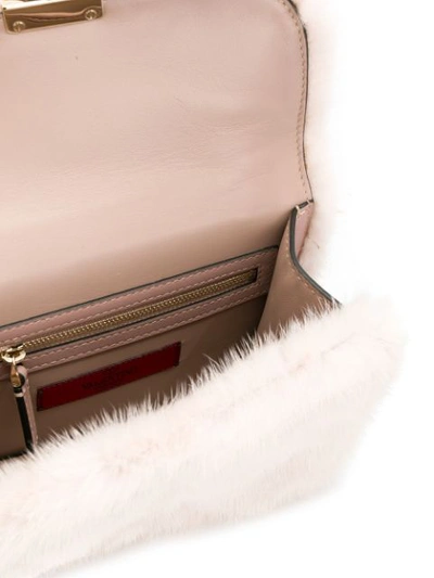 Shop Valentino Garavani Glam Lock Shoulder Bag In White