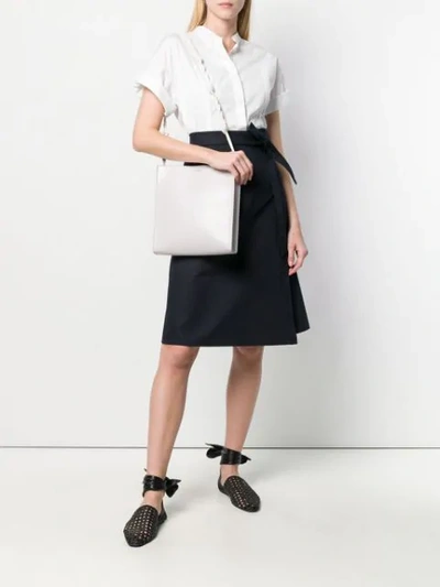 Shop Jil Sander Tangle Medium Shoulder Bag In White