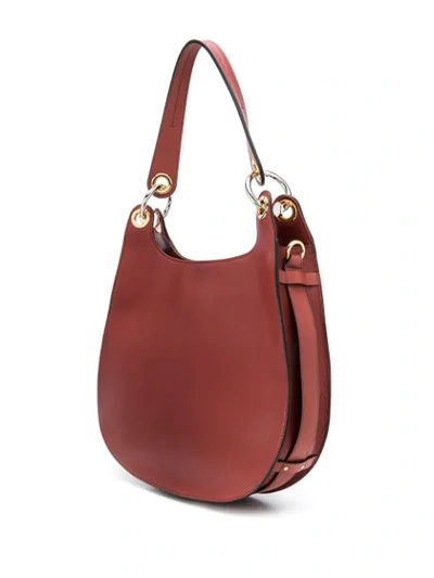 Shop Chloé Tess Shoulder Bag In Brown