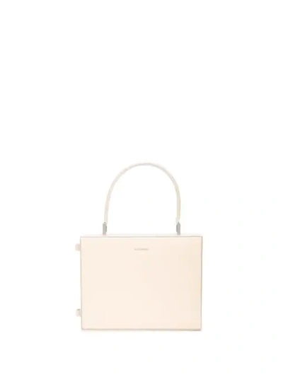 Shop Jil Sander Top Handle Handbag In White