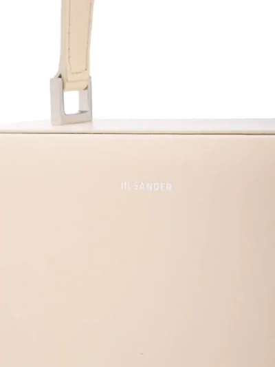 Shop Jil Sander Top Handle Handbag In White