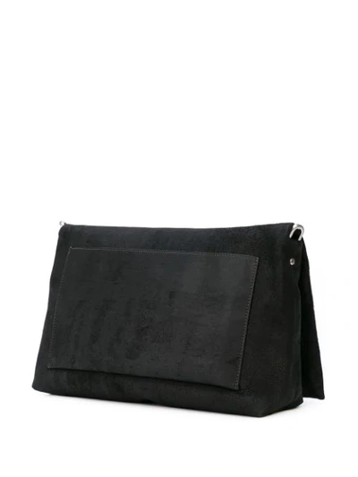 Shop Rick Owens Appliqué Stripe Cross Body Bag In 09 Black
