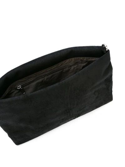 Shop Rick Owens Appliqué Stripe Cross Body Bag In 09 Black
