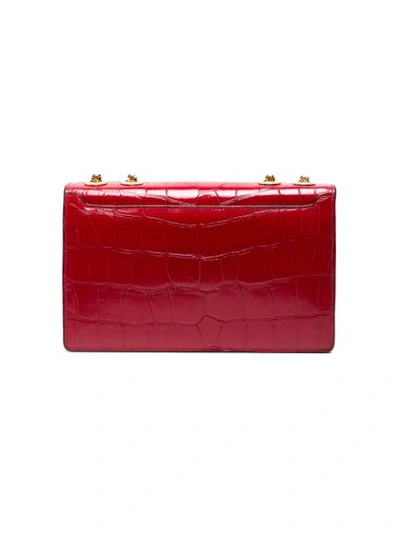 Shop Stalvey Cerise Red 2.5 Alligator Shoulder Bag