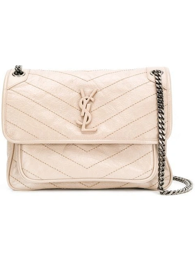 Shop Saint Laurent Baby Niki Shoulder Bag In Neutrals