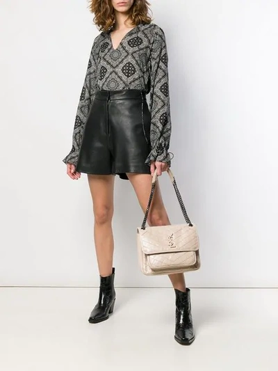 Shop Saint Laurent Baby Niki Shoulder Bag In Neutrals