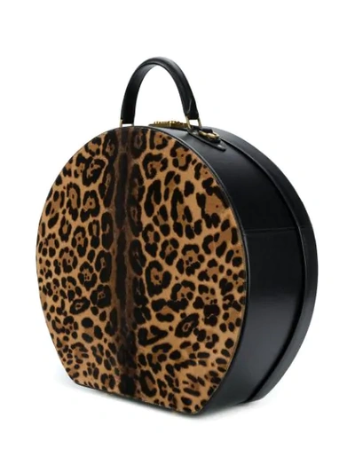 Saint Laurent Large Leopard Print Calf Hair Mica Hat Box Bag – ZAK