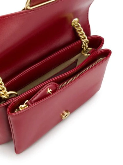 Shop Pinko Big Love Shoulder Bag In Red