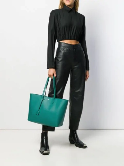 Shop Saint Laurent Shopping Bag  In 4409 Green