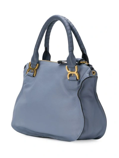 Shop Chloé Marcie Shoulder Bag In Blue