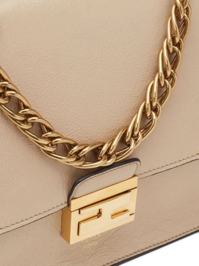 Shop Fendi Kan U Shoulder Bag In Neutrals