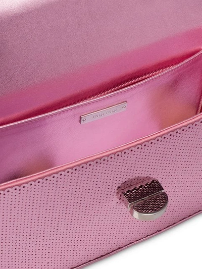 Shop Miu Miu Sequin Scaled Mini Shoulder Bag In Pink