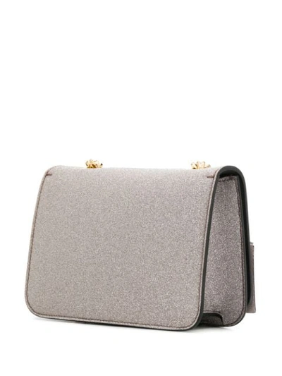 Shop Ferragamo Vara Bow Bag In Silver