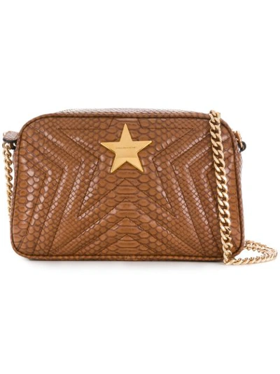 Shop Stella Mccartney Stella Star Shoulder Bag - Brown