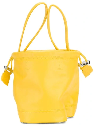 Shop Rabanne Paco  P Shape Clutch - Yellow