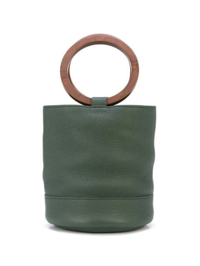 Shop Simon Miller Medium Bonsai Bucket Bag In Green