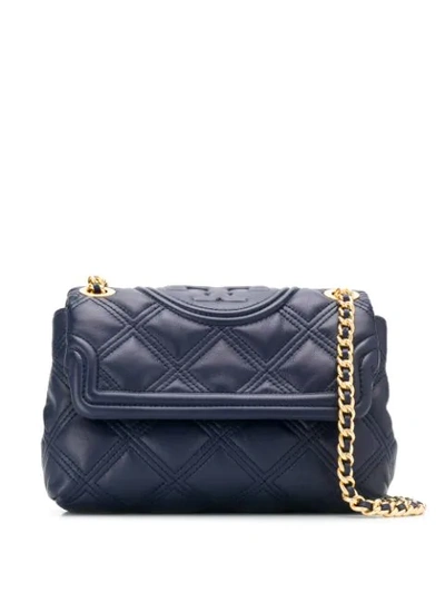 Shop Tory Burch Fleming Shoulder Bag In Blue