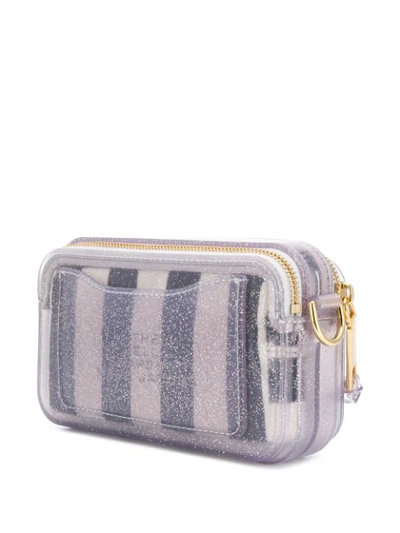 Shop Marc Jacobs The Jelly Glitter Snapshot Bag In Grey