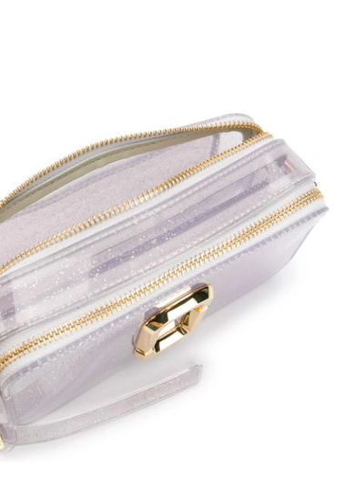 Shop Marc Jacobs The Jelly Glitter Snapshot Bag In Grey