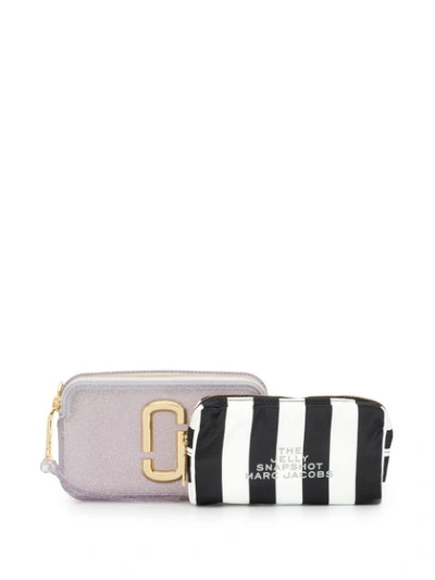 Shop Marc Jacobs The Jelly Glitter Snapshot Bag In Grey