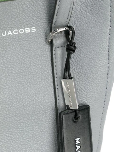 Shop Marc Jacobs The Tag Tote 21 Bag In Grey
