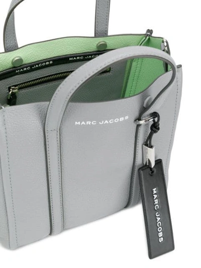 Shop Marc Jacobs The Tag Tote 21 Bag In Grey