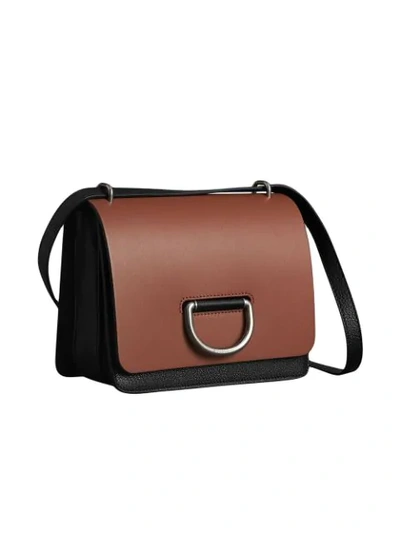 Shop Burberry The Small Leather D-ring Bag In Tan/black