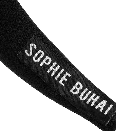 Shop Sophie Buhai Classic Puffy Silk Headband In Black